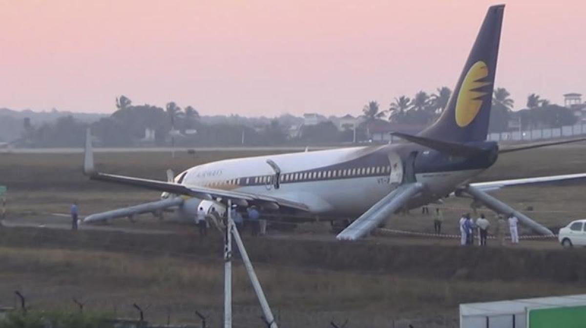 Jet Airways flight skids upon landing at Delhi airport, passengers safe